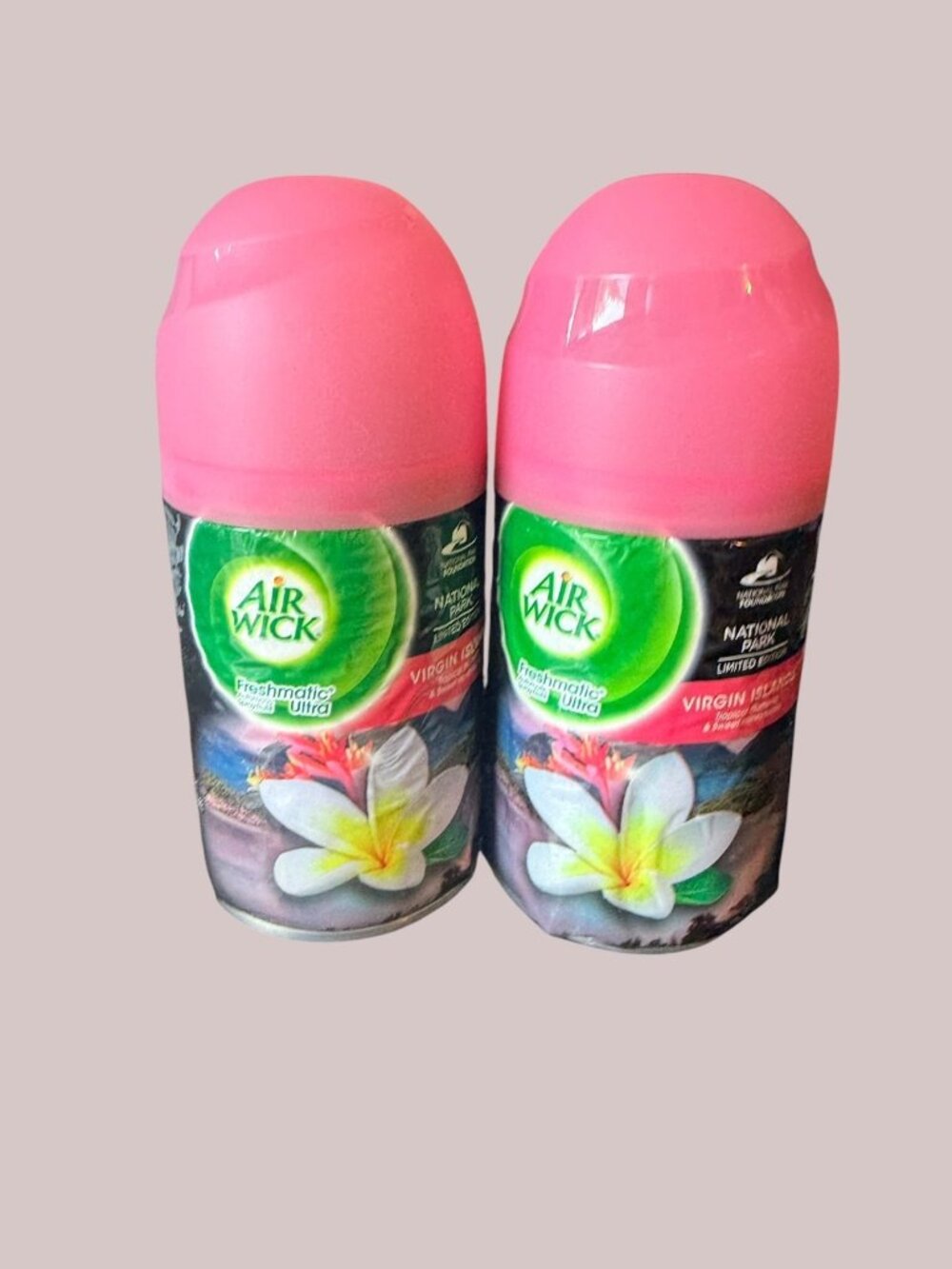 2 Airwick Automatic Spray Refill Virgin Islands 6.17oz